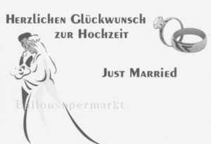 Ballonflugkarte- just -married