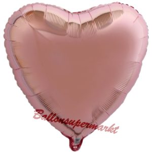 Folienballon-Deko-Herz-43-cm-Rosegold-Luftballon-Geschenk-Hochzeit-Geburtstag-Dekoration